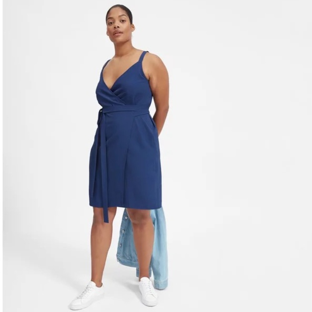 Everlane Japanese GoWeave Tank Mini Wrap Dress